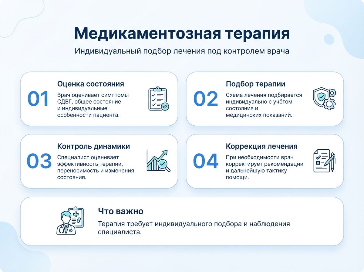 Лечение СДВГ в Новом Осколе у детей и взрослыхинфографика
